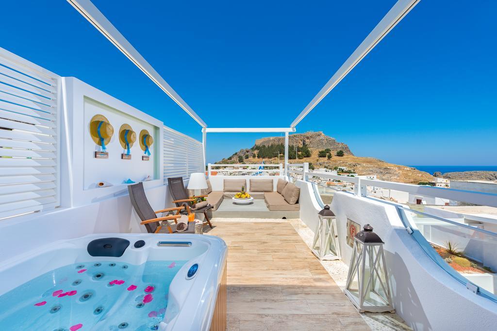 Lindos Allure Villa With Jacuzzi And Acropolis View!!! 外观 照片